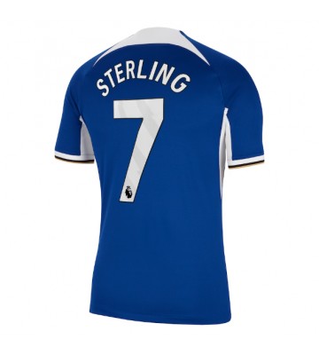 Lacne Muži Futbalové dres Chelsea Raheem Sterling #7 2023-24 Krátky Rukáv - Domáci